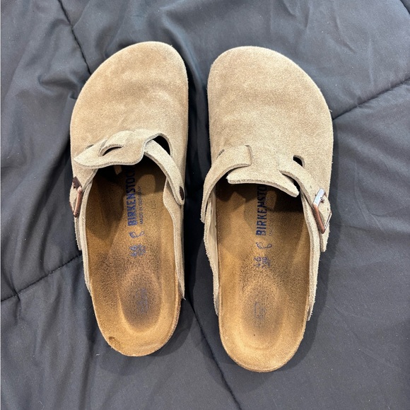 Birkenstock Other - Birkenstock Light Brown Suede Slip-Ons
